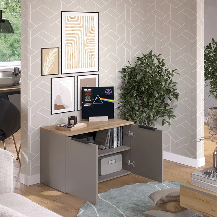 Kommode Wido Greige 80 x 50 cm mit 2 Türen Vicco – Bild 5