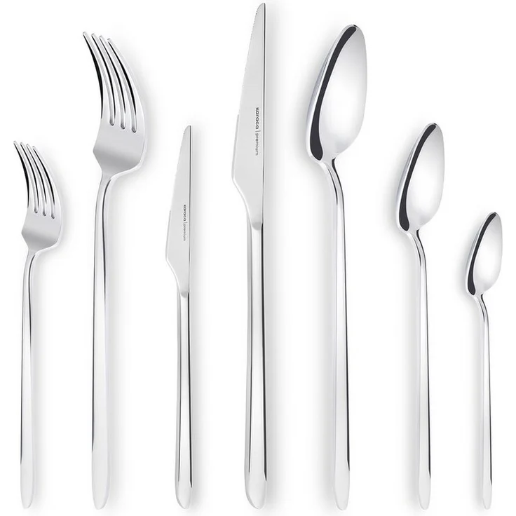 Karaca Besteck-Set Karaca Stark Besteckset für 12 Personen 84-teilig Edelstahl Silber – Bild 1
