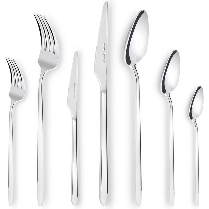 Karaca Besteck-Set Karaca Stark Besteckset für 12 Personen 84-teilig Edelstahl Silber