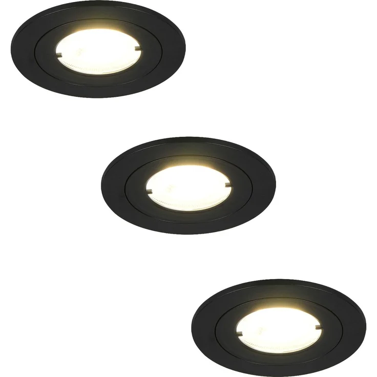Flacher LED Einbaustrahler 230V dimmbar 3er Set Badezimmer geeignet 4000K Ø 8cm – Bild 2