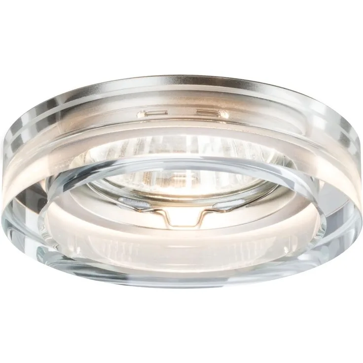 3er Set Paulmann Einbauleuchtenn Glas rund 3x 4,5W wamweiß inkl. GU10 Sockel 51mm Kristall - ergibt 3 x 40W Licht6855
