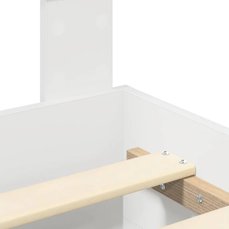vidaXL Bettrahmen mit Kopfteil Weiß 180 x 200 cm Holzwerkstoff 3409958 – Bild 10