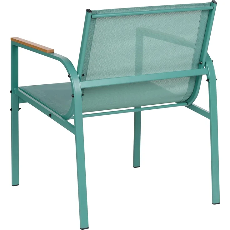 Lounge Set mit Tisch 4-Sitzer LEDRO Metall Grün – Bild 9