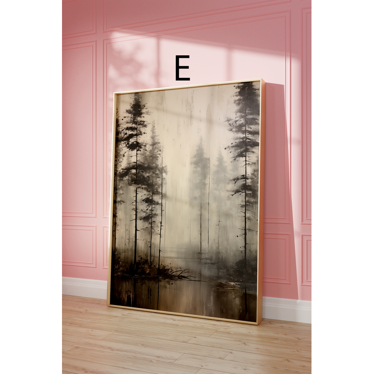 Moderne Kunst Poster · Geschenkidee · Elegante Blumenvase und Florale Wandkunst · Dekoprint ohne Rahmen - E / 30 x 40 cm