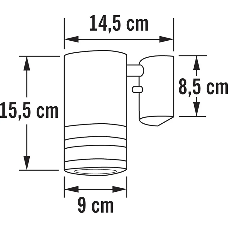 KONSTSMIDE No. 7515-320 Aussenwandleuchte Modena 1-flammig GU10 galvanisiert IP44 – Bild 5