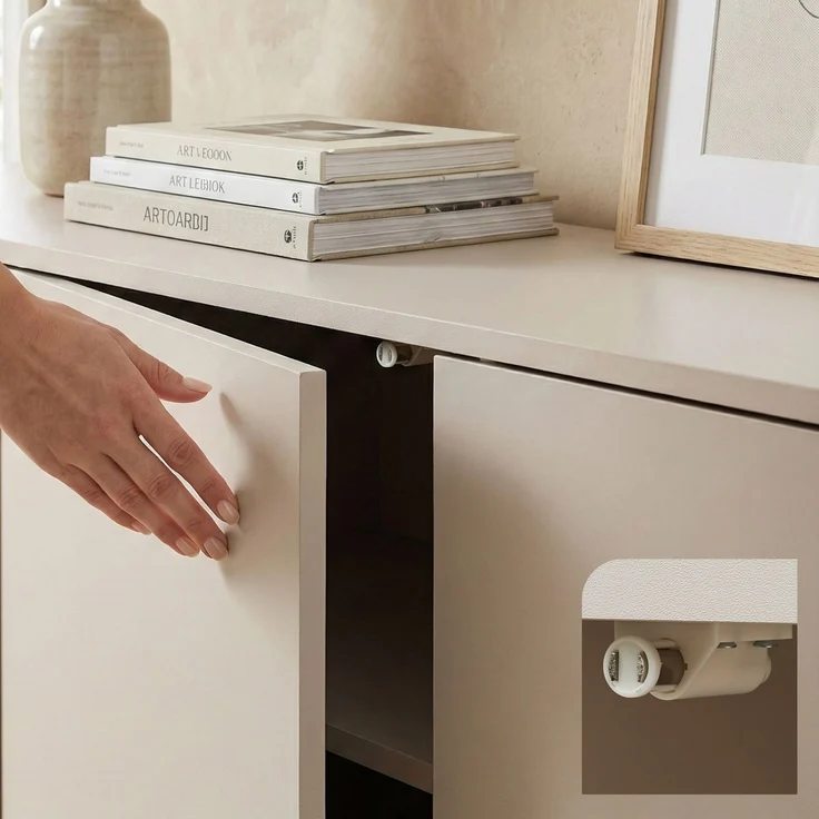 Lowboard Boxholm 160x30x57 cm Sandfarben [en. casa] – Bild 6