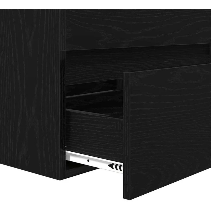 vidaXL Badezimmermöbel-Set mit Schubladen 2 pcs Schwarz Eichen-Optik 875434 – Bild 12