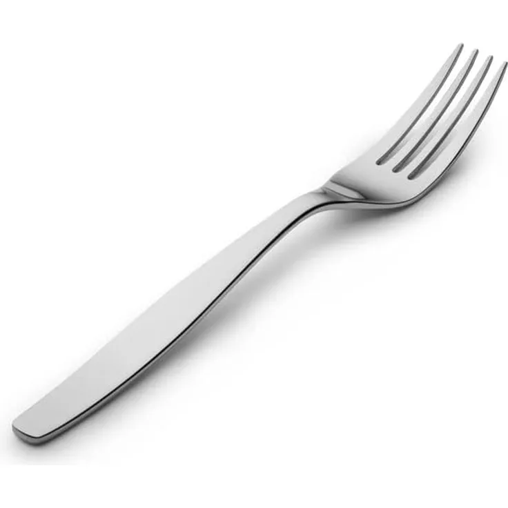 Alessi Itsumo Dessertgabel 6 Stück, poliert, Edelstahl 18-10, silber, spülmaschinenfest, 17. 5 cm