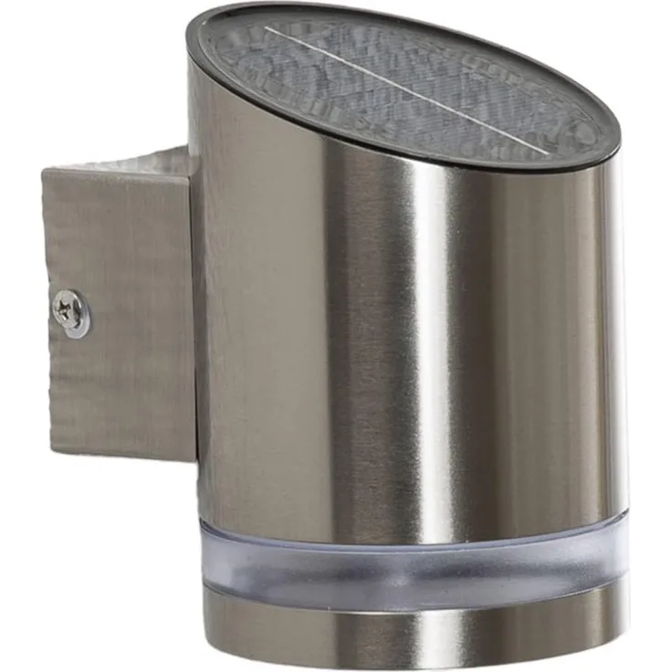 Lindby Außen-Wandleuchte Salma, LED, Edelstahl Alu universalweiß IP44, 1 x 0,5 W LED, universalweiß