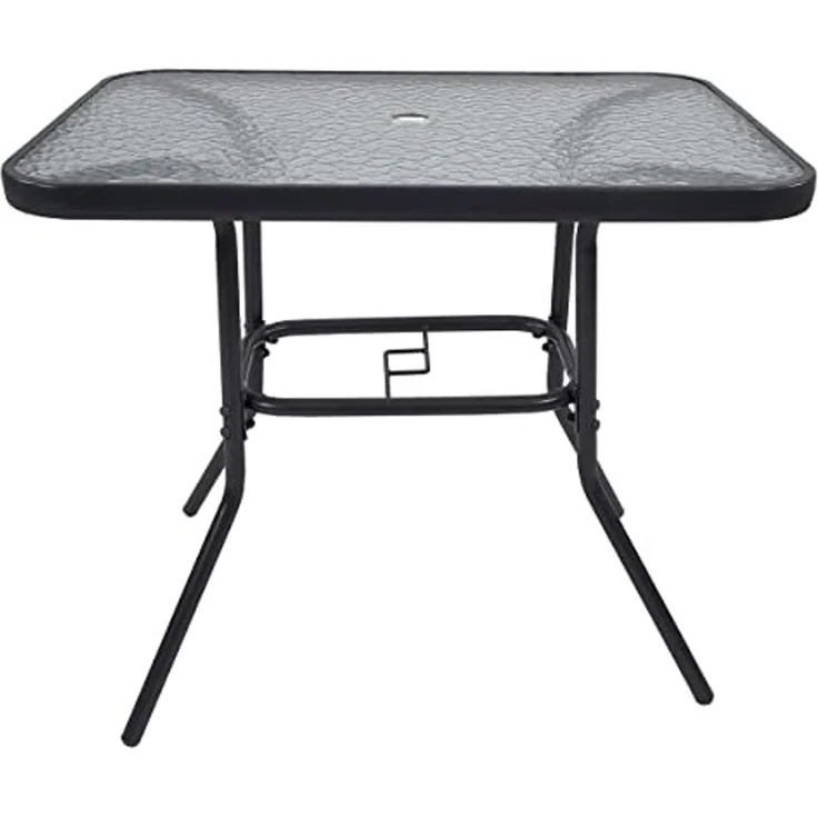 VCM Gartentisch Glas 917592 Klarglas H. 70 x B. 80 x T. 55 cm – Bild 1