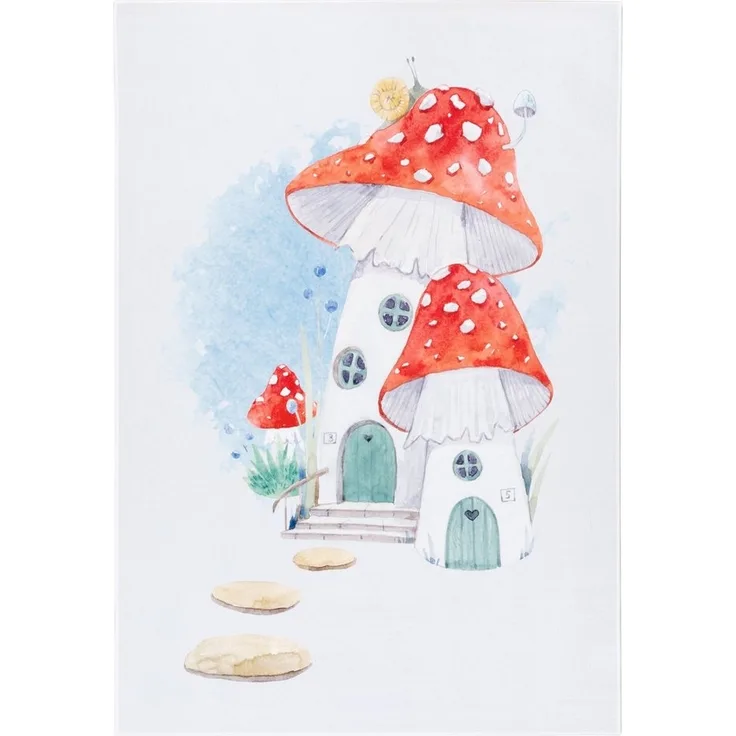 Kinderteppich Sweet Dreams - Pilzhaus, Farbe: Pilzhaus, Größe: 80x150 cm