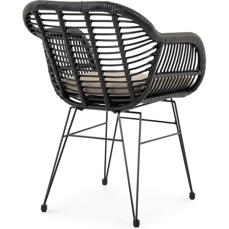 IDIMEX Gartenstuhl PARAMO (2 St), In & Outdoor Esszimmerstuhl 2er Set mit Metallgestell in Rattan Optik – Bild 6