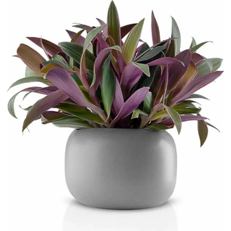 Eva Solo Stone Blumentopf, Pflanzentopf, Blumenvase, Keramik, Hellgrau, Ø 16 cm, 568170