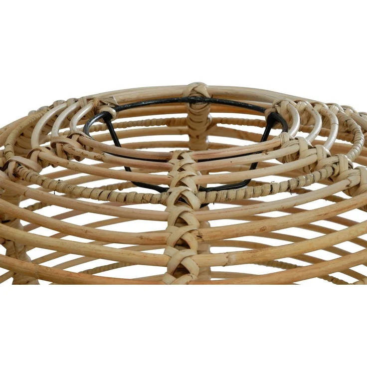 Krines Home Lampenschirm Lampenschirm Retro echtes Rattan Gestäbter Design Hängelampen Ø40cm, ohne Fassung Schirm für Deckenlampen Deckenleuchten – Bild 3