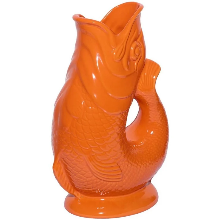 Gluckigluck Wasserkaraffe, (Original Gluggle Jug aus England), mit Gluckergeräusch, handgefertigt, ikonisches Fisch-Design, 1,2 L – Bild 2