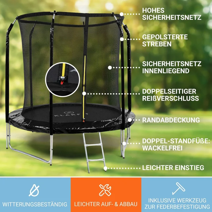 KLARFIT Gartentrampolin Jumpstarter, Ø 0 cm, Kinder Trampolin Outdoor Trampolin Kinder Gartentrampolin für zuhause – Bild 3