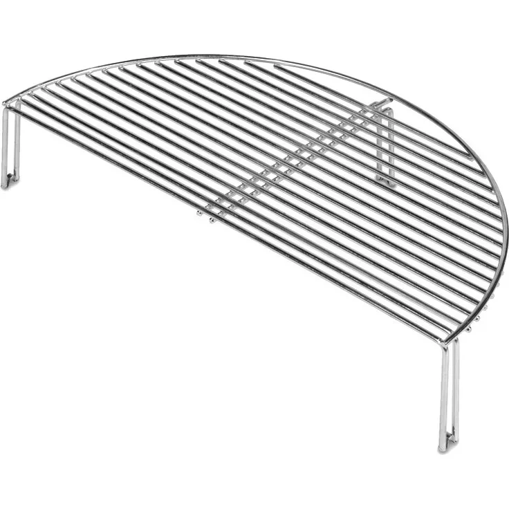 Monolith 2. Grillebene für LeChef, zweiteiliger Edelstahl-Grillrost-Aufsatz, Ø 57 cm für mehr Grillfläche