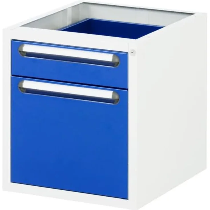 Rau Unterbaucontainer 480x600x545mm 2xSchublade lichtgrau/enzianblau
