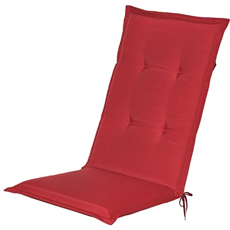 6er Set Beautissu Hochlehner Auflage Loft HL 120 x 50 x 6 cm Rot – Bild 10