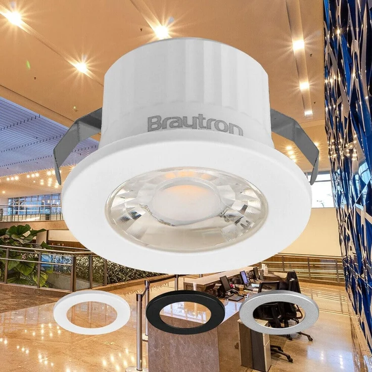LED Minispot 3W klein Einbauleuchte Einbauspot Einbaustrahler 3 Blenden IP54 230V 6500K – Bild 3