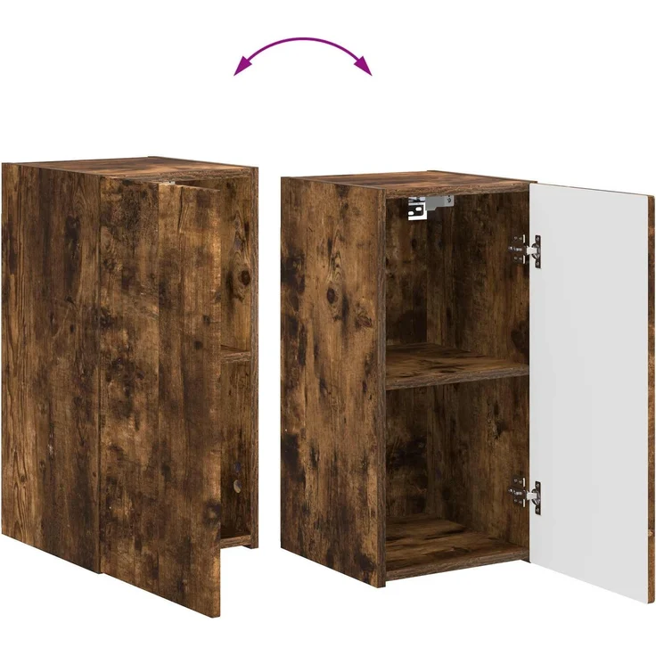 vidaXL TV-Schrankset 5 pcs Geräucherte Eiche Holzwerkstoff 3409101 – Bild 12