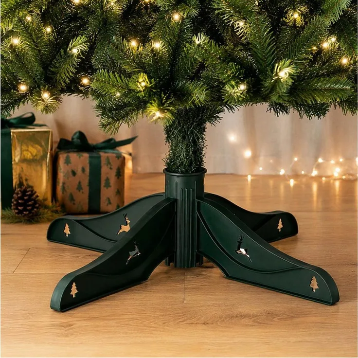 Koopman Christbaumständer Weihnachtsbaumständer Tannenbaumständer 19/22/32mm (Stück, 1-tlg, Packung), 3 Adapter, bis ca. 240cm, Kunststoff