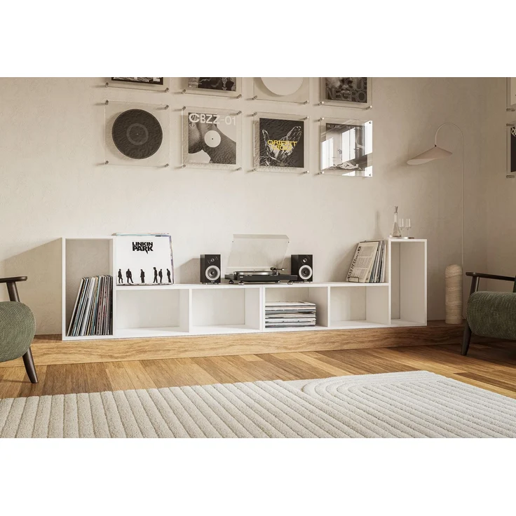 Shefa Line Tetris Raumteiler Regal Weiß - Modernes Standregal & Bücherregal – Bild 3