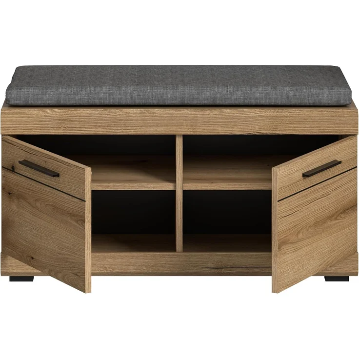 Sitzbank inkl. Sitzkissen (B/H/T: 90x44x40 cm) in Evoke Oak Nachbildung – Bild 3