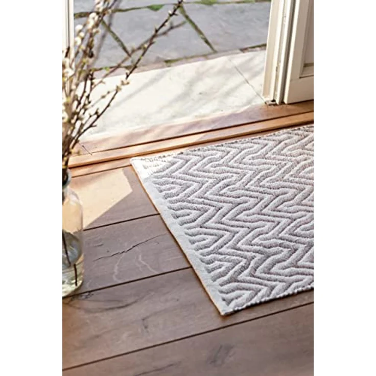 WENKO Badematte Altai, nachhaltiger Badteppich aus 100% Polyester, 50 x 80 cm, Ethno-Style in erdigen Farbtönen – Bild 6