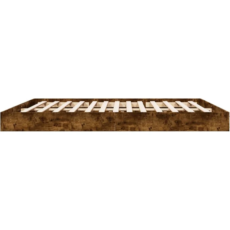 vidaXL Bettgestell ohne Matratze Räuchereiche 180x200 cm Holzwerkstoff 842004 – Bild 6