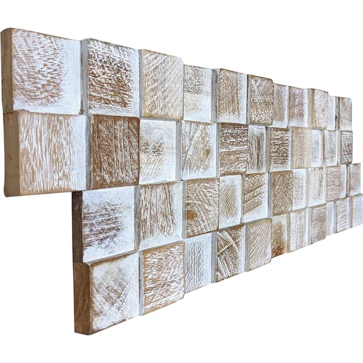 Holz Wandverkleidung White Washed Cube – Bild 4