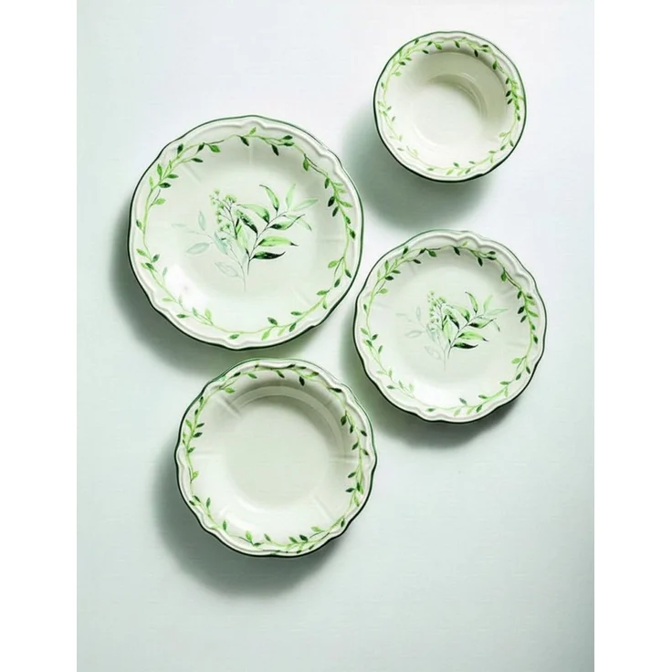 Hermia Concept Geschirr-Set Olivessa (24-tlg), 6 Personen, Porzellan, Tafelservice, 24 Teile, für 6 Personen – Bild 3