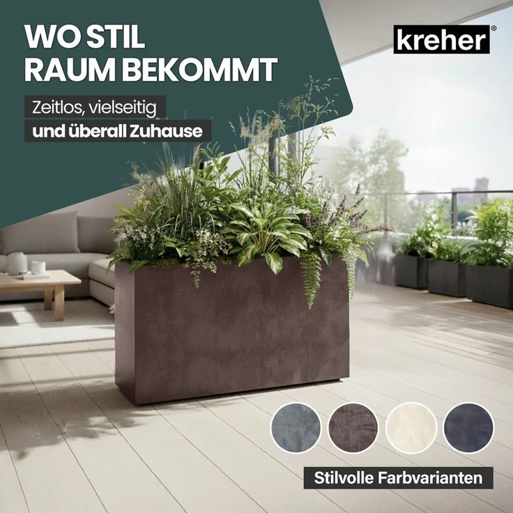 Kreher Pflanzkübel 'Millennium Fence', XXL Sichtschutz in verschiedenen Farben (1 St) – Bild 3