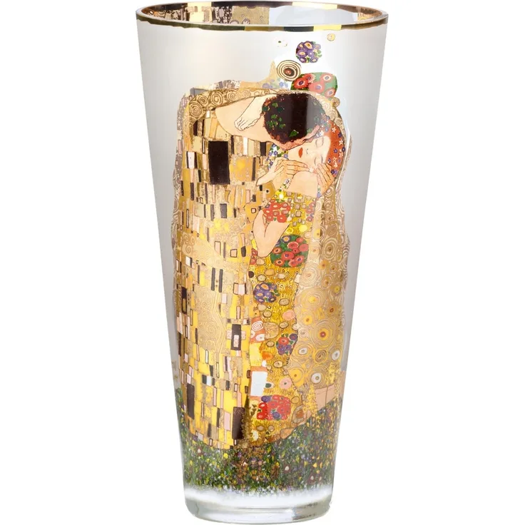 Goebel / Gustav Klimt - Der Kuss,Vase,Klimt - Kuss,15,0cm x 15,0cm x 30,0cm / Glas / 15,0cm x 15,0cm x 30,0cm