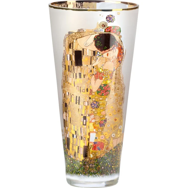 Goebel / Gustav Klimt - Der Kuss,Vase,Klimt - Kuss,15,0cm x 15,0cm x 30,0cm / Glas / 15,0cm x 15,0cm x 30,0cm – Bild 1