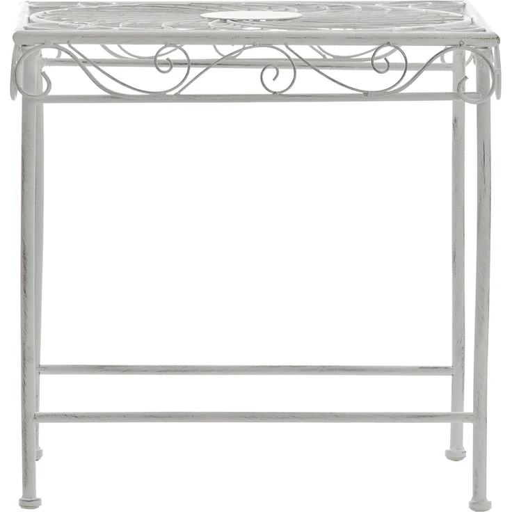 CLP Gartentisch Zarina, wasserabweisend, nostalgischer Beistelltisch im Jugendstil, antik weiß – Bild 5