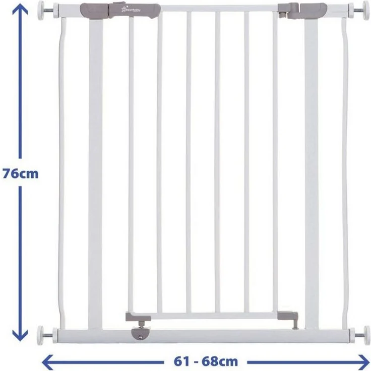Dreambaby® AVA Slimline - Extra-Schmale Tür- & Treppengitter 61-68cm - Druckinstallation. Geeignet für Türen, Flure und Treppen (Farbe: Weiß) – Bild 2
