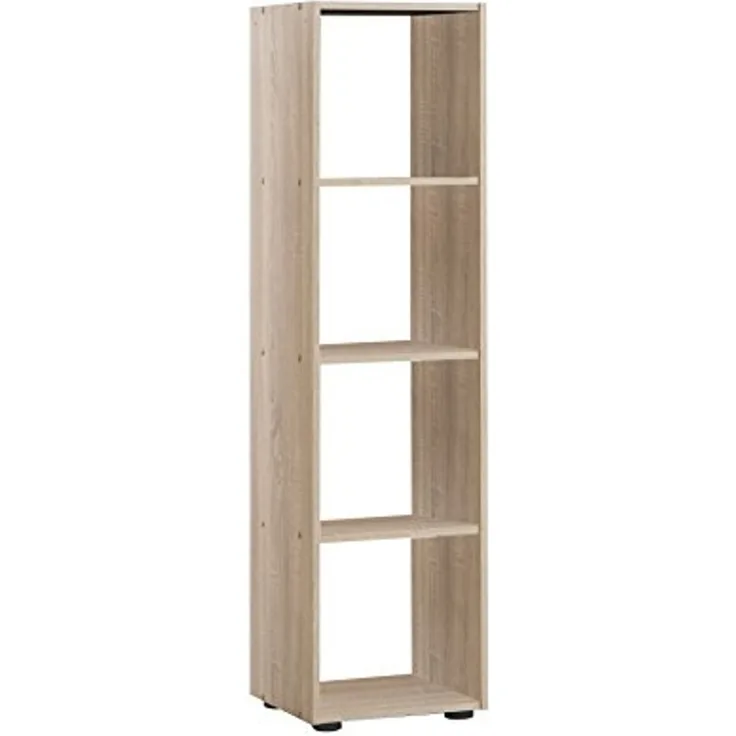 FMD Möbel 'Mega 4' Regal, Bücherregal, Sonoma Eiche, mit 4 Fächern, ca. 141 cm