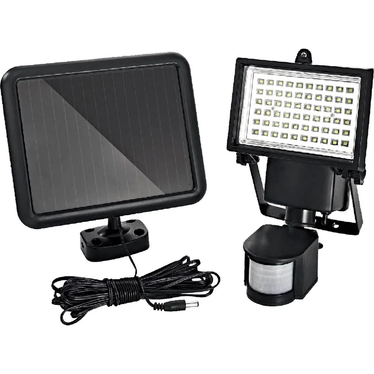 TRANGO LED Außen-Wandleuchte, Bewegungsmelder, SOL-YF60 LED Solar Strahler *GREEN* Solar Wandleuchte I Solar Fluter mit Bewegungsmelder I Solar Außenleuchte I Solarlampen mit Bewegungsmelder, Außenleuchte, Solar Sensor Strahlerleuchte – Bild 1