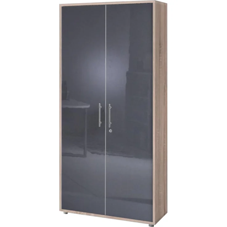 BMG Möbel Aktenschrank Office Edition abschließbar, 5 OH, Fronten Matt, Hochglanz lackiert oder Holzoptik