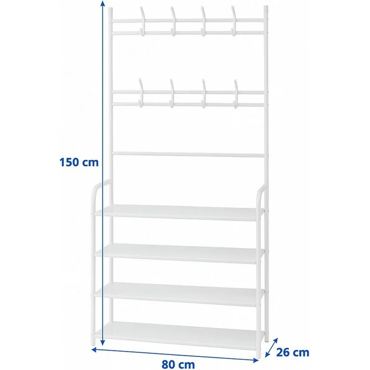 HTI-Living Garderobe Multifunktionale Garderobe mit Schuhregal (Stück, 1 St, 1 Garderobe ohne Dekoration), Kleiderständer Kleiderhaken – Bild 2