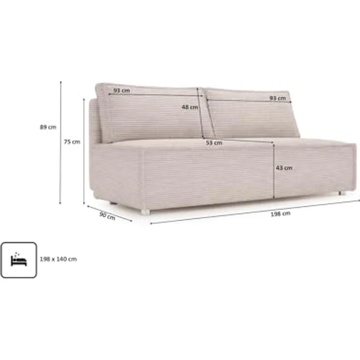 Kaiser Möbel Sofa mit schlaffunktion und bettkasten DUE – Bild 3