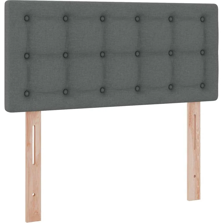 vidaXL LED-Speicherbett mit Matratze Dunkelgrau 90 x 190 cm Stoff 3371239 – Bild 10