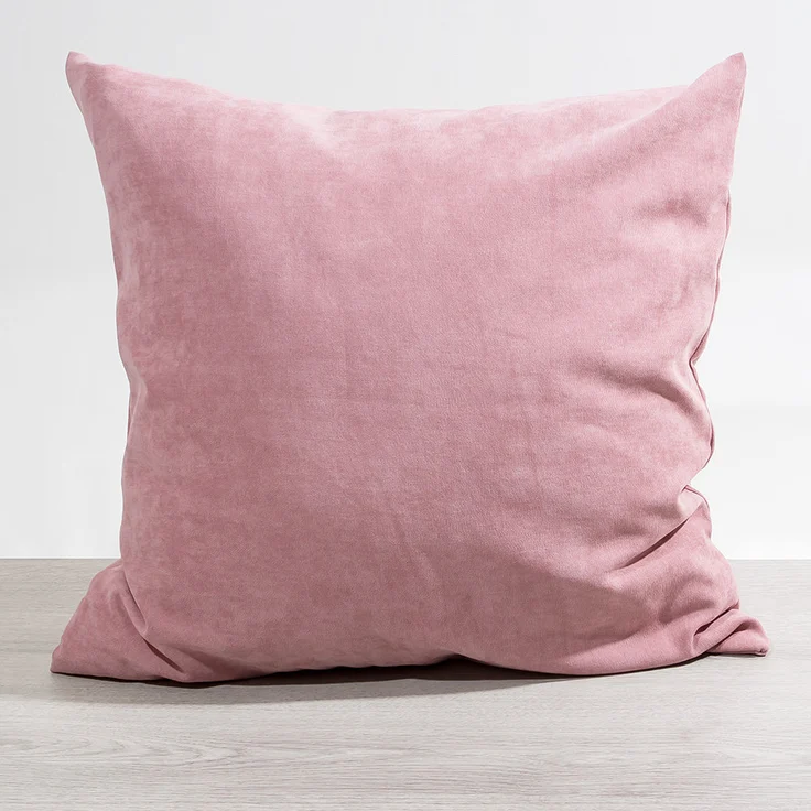 Kissen Deko von Lysel - rosa Uni Jerada 50x50 Polyester kissenbezug Dekokissen – Bild 1
