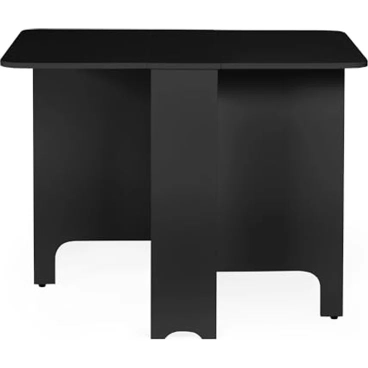 Julian Bowen Gatan Kleiner Klapptisch mit 2 Stühlen, Schwarz, Holz, 70 x 80 x 100 – Bild 4