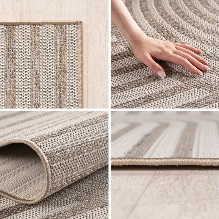 Carpettex Outdoorteppich Boho Design, Rechteckig, Höhe: 5 mm, Outdoor Teppich Wetterfest Modern Design Wohnzimmer Küchen Terrasse – Bild 1