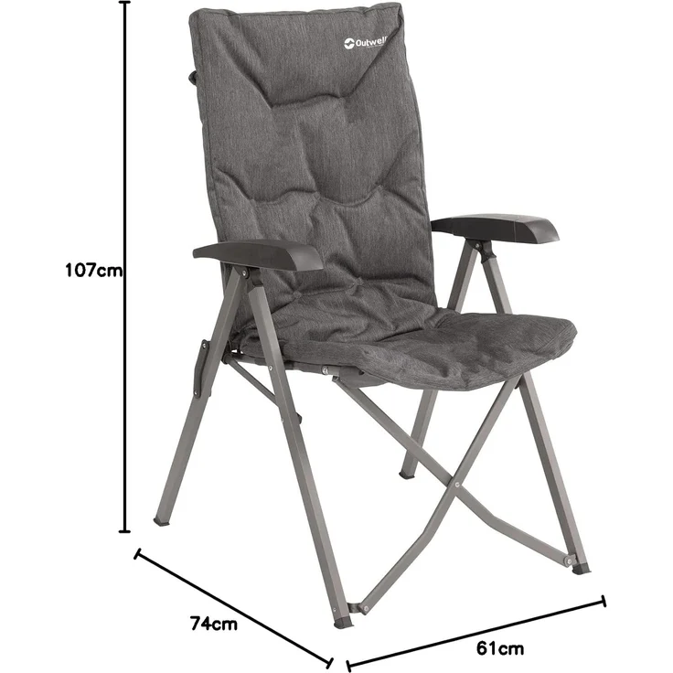 Outwell Klappbarer Campingstuhl Yellowstone Lake Grau 435192 – Bild 2