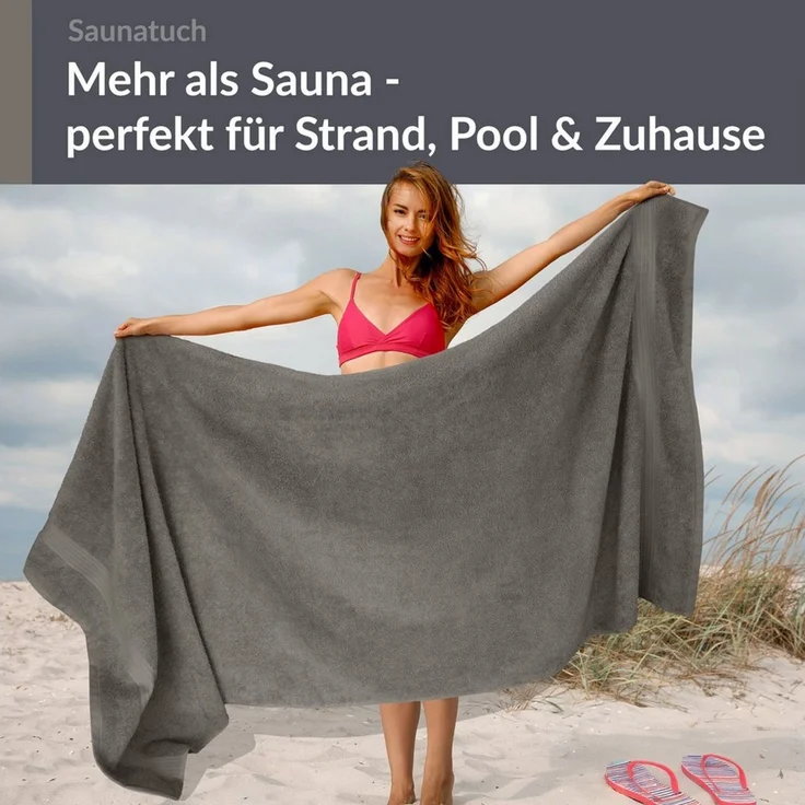 Lashuma Saunatuch XXL Handtuch, Frottee (1-St), Badetuch Damen & Badehandtuch Herren 100x200 cm - Saunahandtuch 80x220 – Bild 3