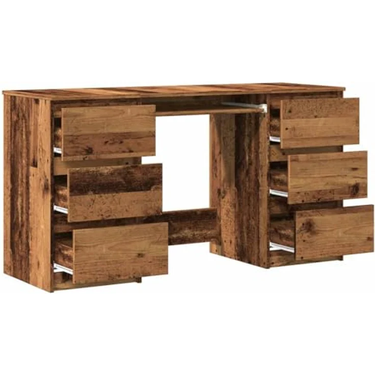 vidaXL Schreibtisch Altholz-Optik 140x50x77 cm Holzwerkstoff 855960 – Bild 8