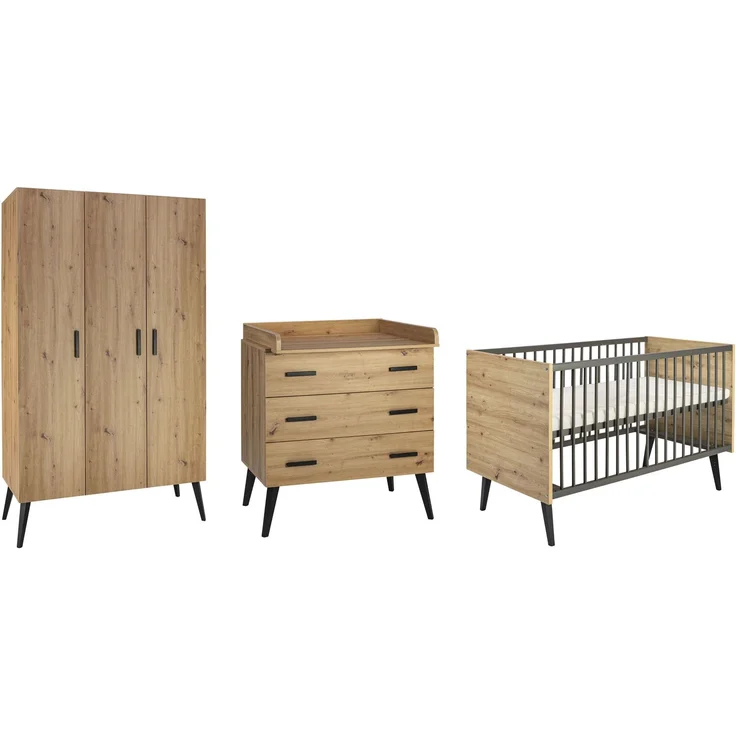 MORRIS OAK Kinderzimmer- Set mit Schrank 3-türig – Bild 2